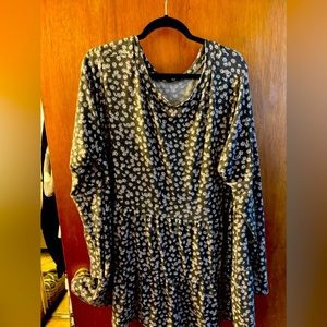 Flowered baby doll top